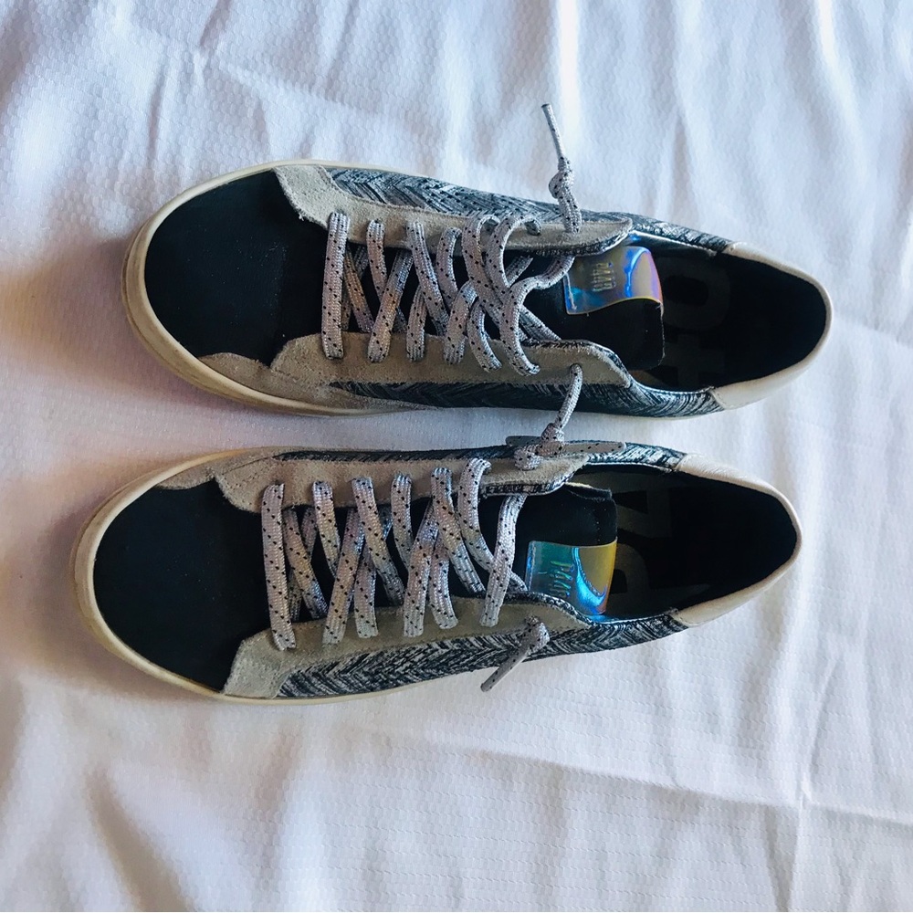 P448 Black, White & Gray Low-Top Sneakers - Picture 6 of 13